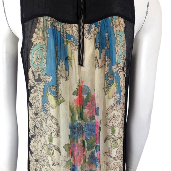 Anthropologie Moulinette Soeurs Silk Trapeze Swing Dress Womens 2 Floral Black - Picture 10 of 16